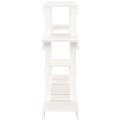 Plant Stand White 104.5x25x77.5 cm Solid Wood Pine