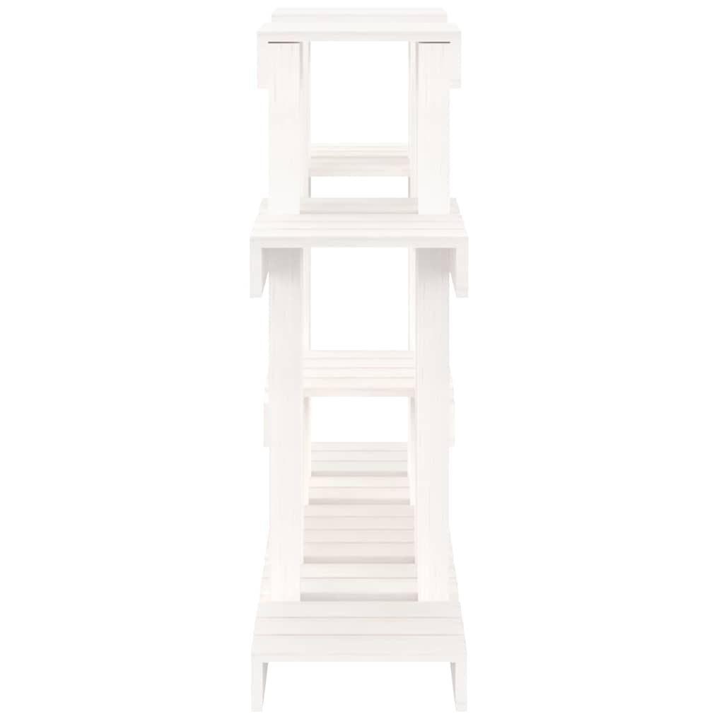 Plant Stand White 104,5x25x77,5 cm Solid Wood Pine