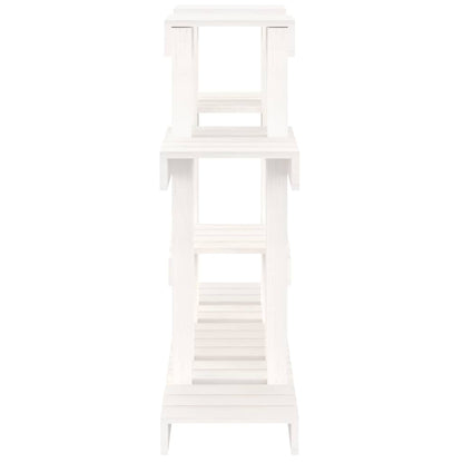 Plant Stand White 104,5x25x77,5 cm Solid Wood Pine