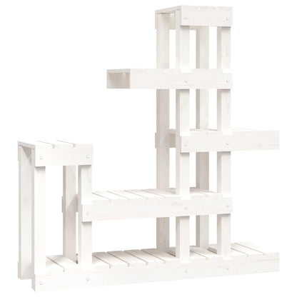 Plant Stand White 92x25x97 cm Solid Wood Pine