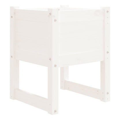 Planter White 40x40x52.5 cm Solid Wood Pine
