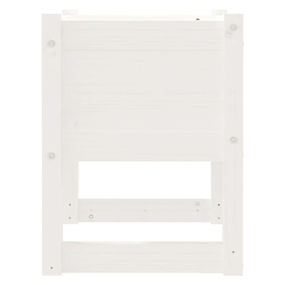 Planter White 40x40x52.5 cm Solid Wood Pine