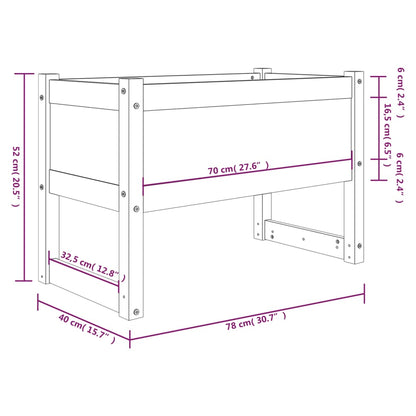 Planter 78x40x52 cm Solid Wood Pine