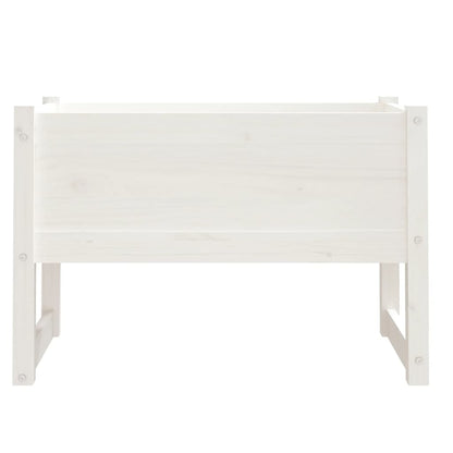 Planter White 78x40x52 cm Solid Wood Pine
