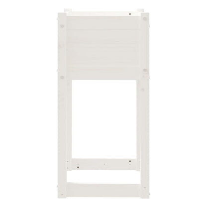 Planters 2 pcs White 40x40x81 cm Solid Wood Pine