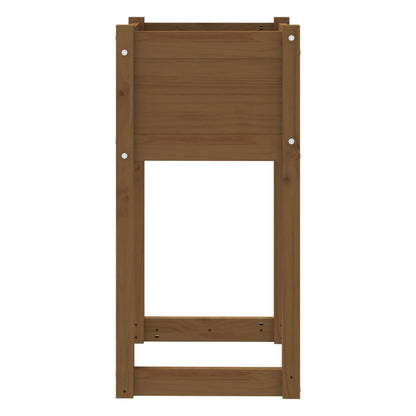Planter Honey Brown 40x40x81 cm Solid Wood Pine