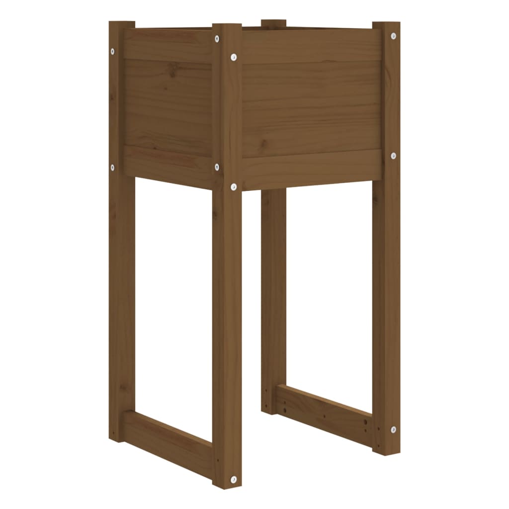 Planters 2 pcs Honey Brown 40x40x81 cm Solid Wood Pine