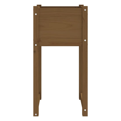 Planters 2 pcs Honey Brown 40x40x81 cm Solid Wood Pine