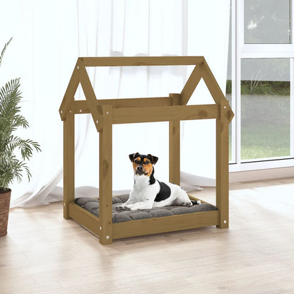 Dog Bed | Honey Brown | Solid pine wood | 61x50x70 cm | Simple | Dog Bed