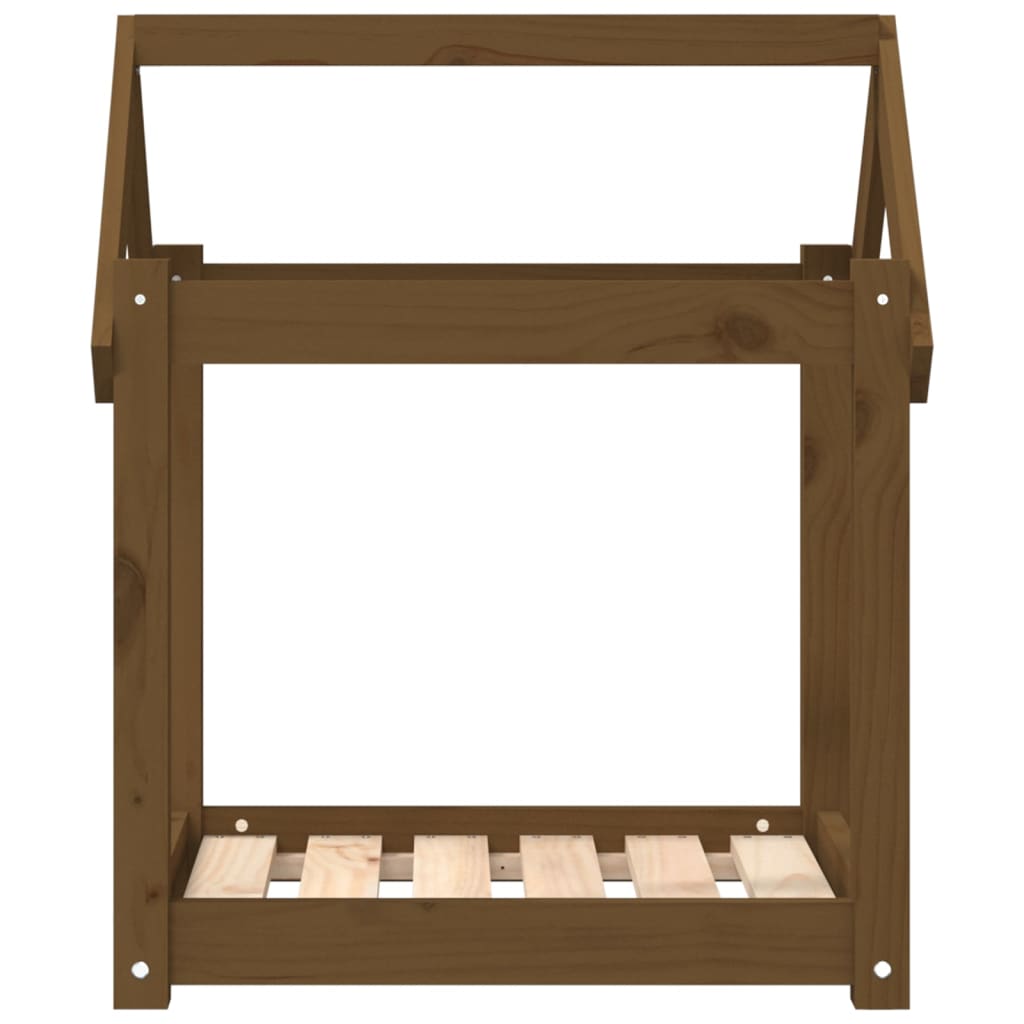 Dog Bed | Honey Brown | Solid pine wood | 61x50x70 cm | Simple | Dog Bed