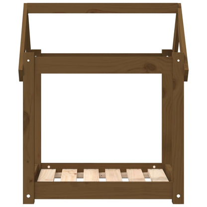 Dog Bed | Honey Brown | Solid pine wood | 61x50x70 cm | Simple | Dog Bed