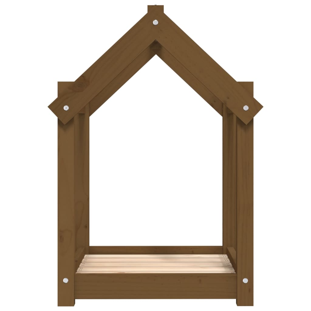 Dog Bed | Honey Brown | Solid pine wood | 61x50x70 cm | Simple | Dog Bed