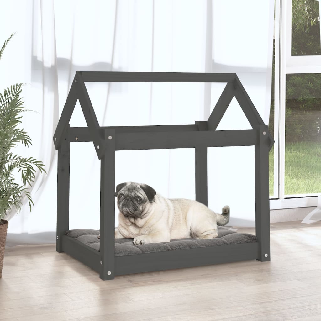 Dog Bed | Grey | Solid Pine Wood | Medium |  Tough | Dog Bed