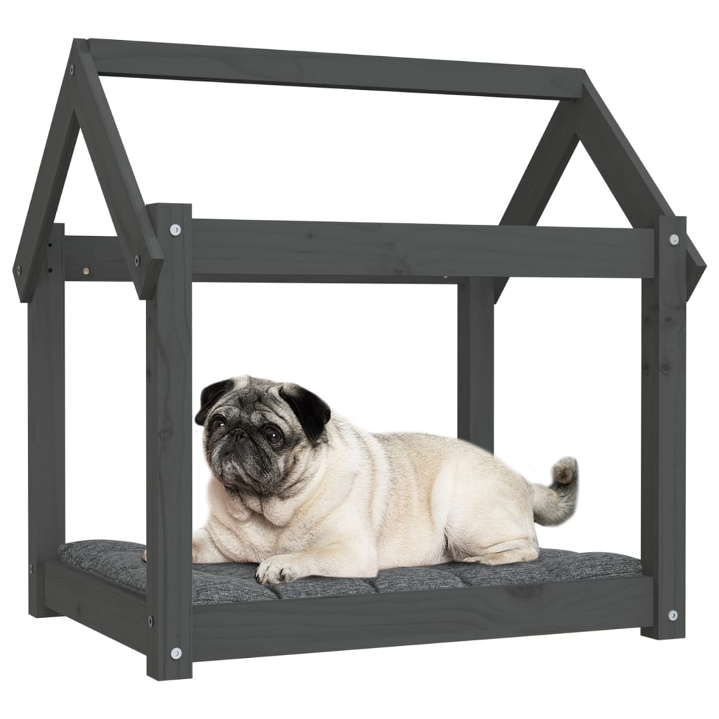 Dog Bed | Grey | Solid Pine Wood | Medium |  Tough | Dog Bed