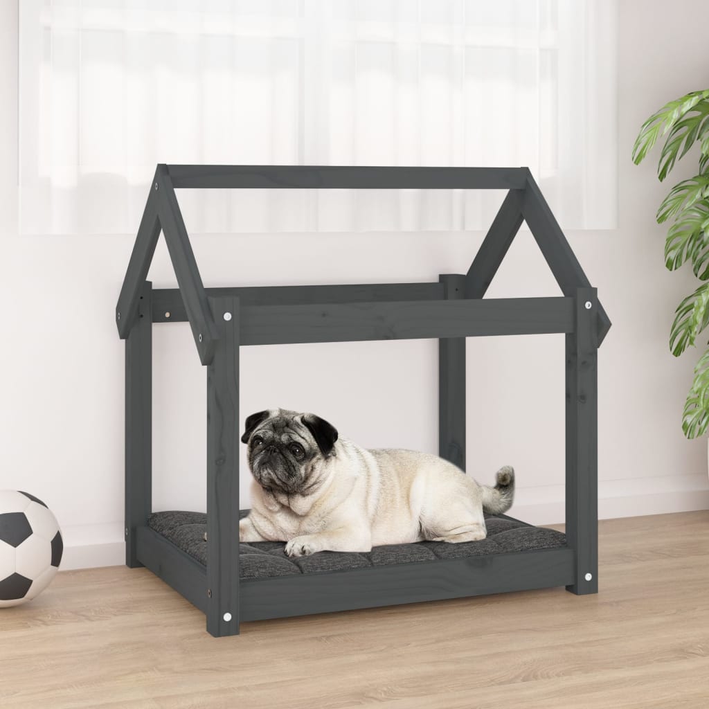 Dog Bed | Grey | Solid Pine Wood | Medium |  Tough | Dog Bed