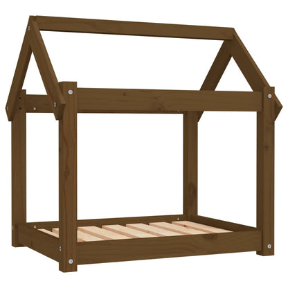 Dog Bed | Honey Brown | Solid Pine Wood | Medium | Dog Bed | Rectangular