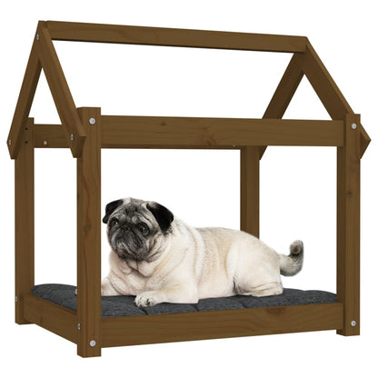 Dog Bed | Honey Brown | Solid Pine Wood | Medium | Dog Bed | Rectangular