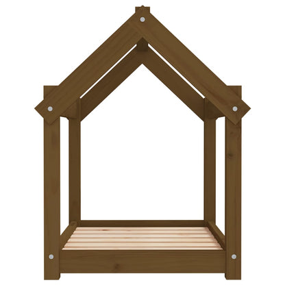Dog Bed | Honey Brown | Solid Pine Wood | Medium | Dog Bed | Rectangular