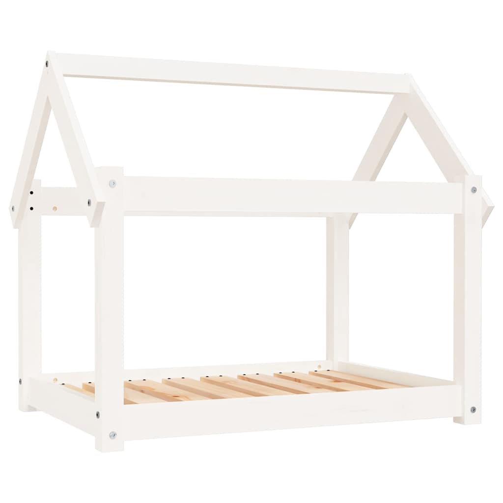Dog Bed White 81x60x70 cm Solid Wood Pine