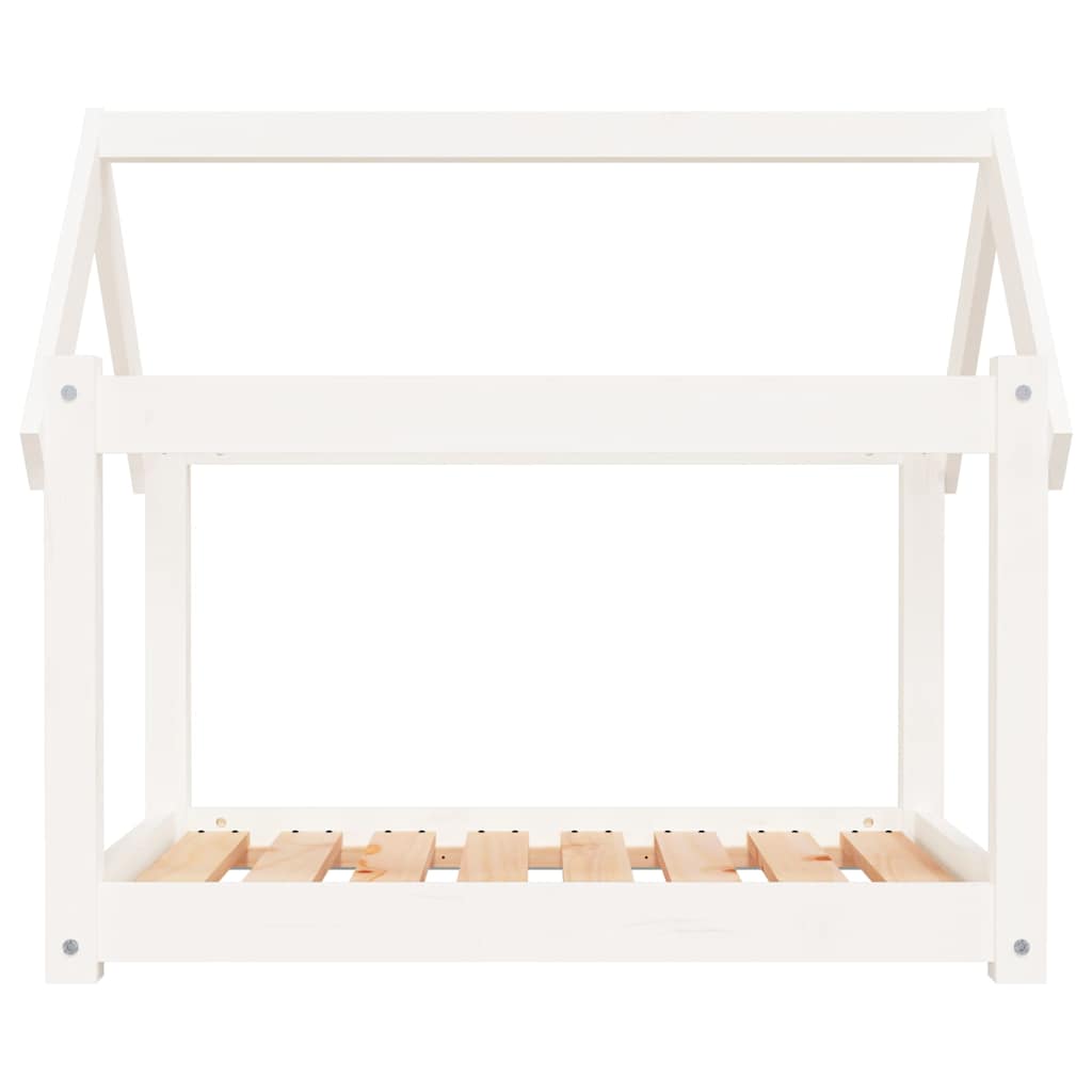 Dog Bed White 81x60x70 cm Solid Wood Pine