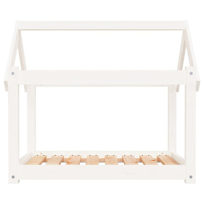 Dog Bed White 81x60x70 cm Solid Wood Pine