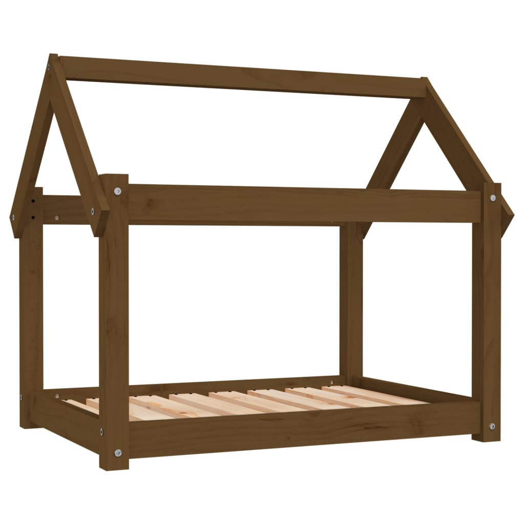 Dog Bed | Honey Brown | Solid Pine Wood | 81x60x70 cm | Durable | Dog Bed