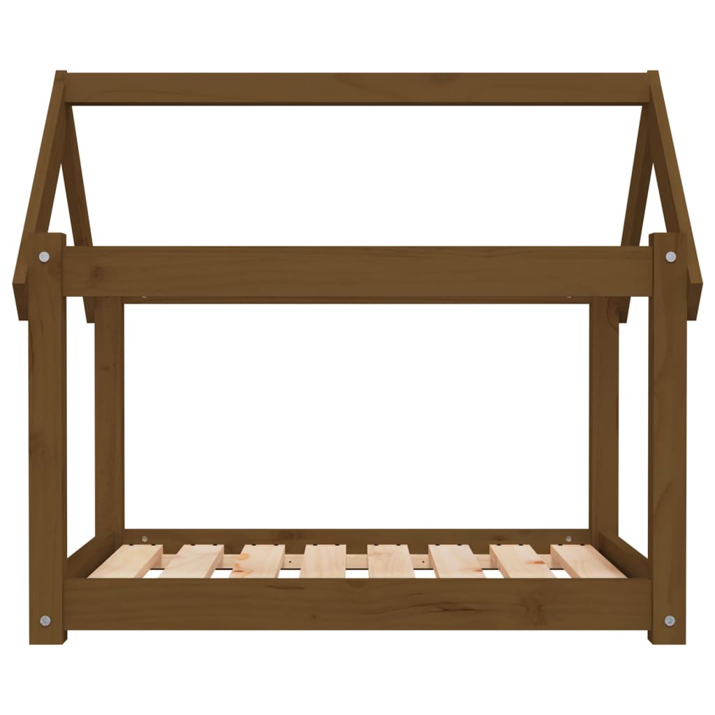 Dog Bed | Honey Brown | Solid Pine Wood | 81x60x70 cm | Durable | Dog Bed