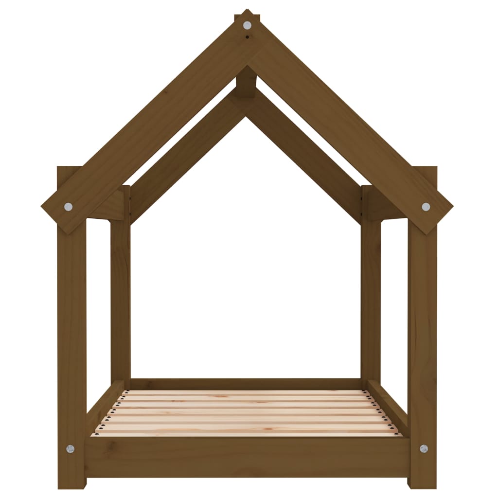 Dog Bed | Honey Brown | Solid Pine Wood | 81x60x70 cm | Durable | Dog Bed