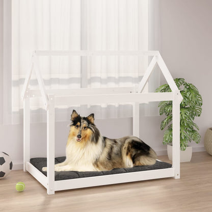 Dog Bed | White | Solid Pine Wood | Medium | Minimalistic | Dog Bed