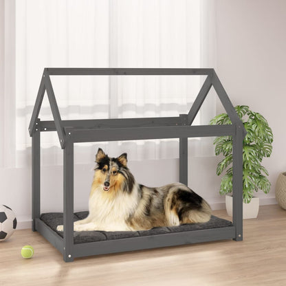 Dog Bed | Grey | Solid pine wood | 101 x 70 x 90 cm |  Durable  | Dog Bed