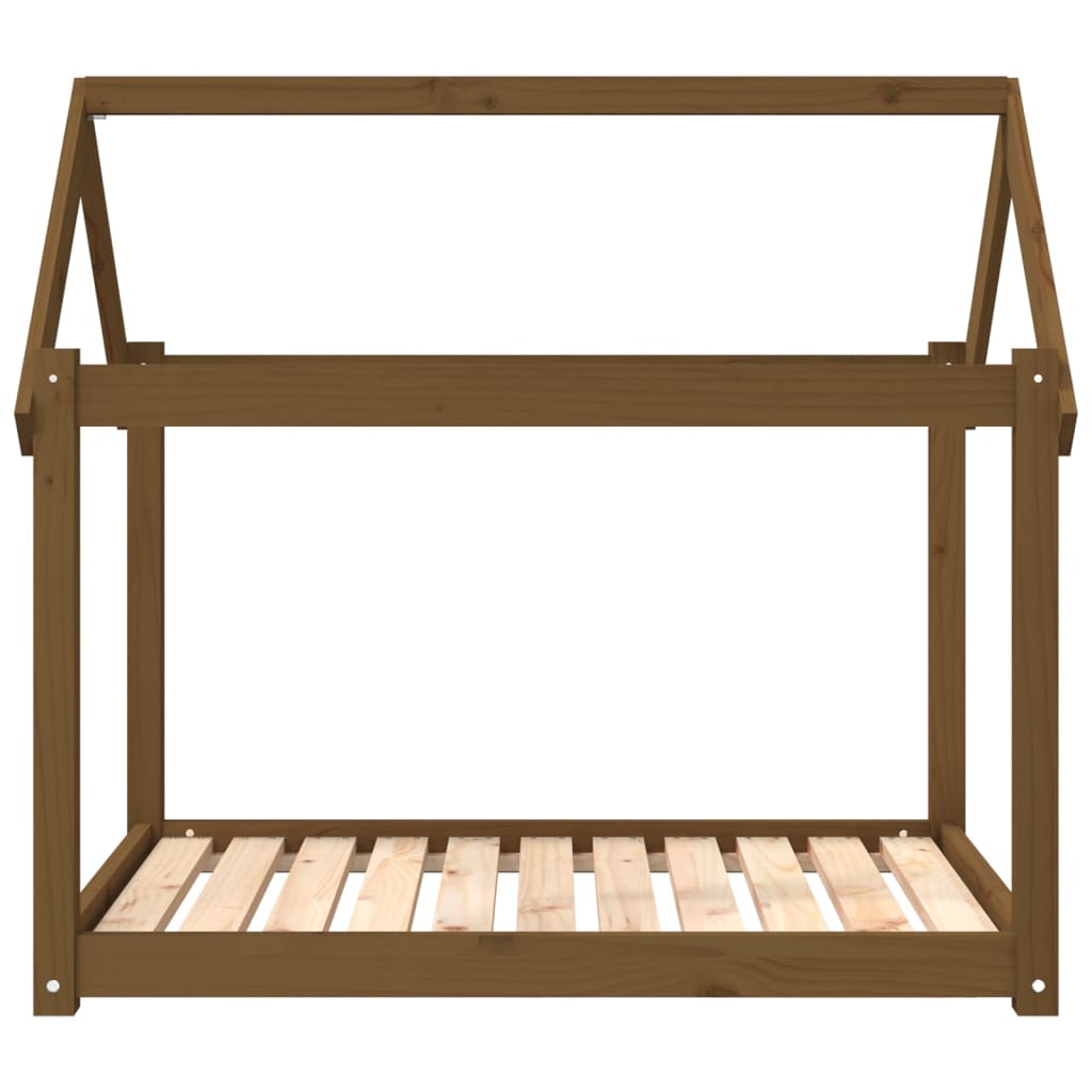 Dog Bed | Honey Brown | Solid Pine Wood | Medium | Simple | Dog Bed