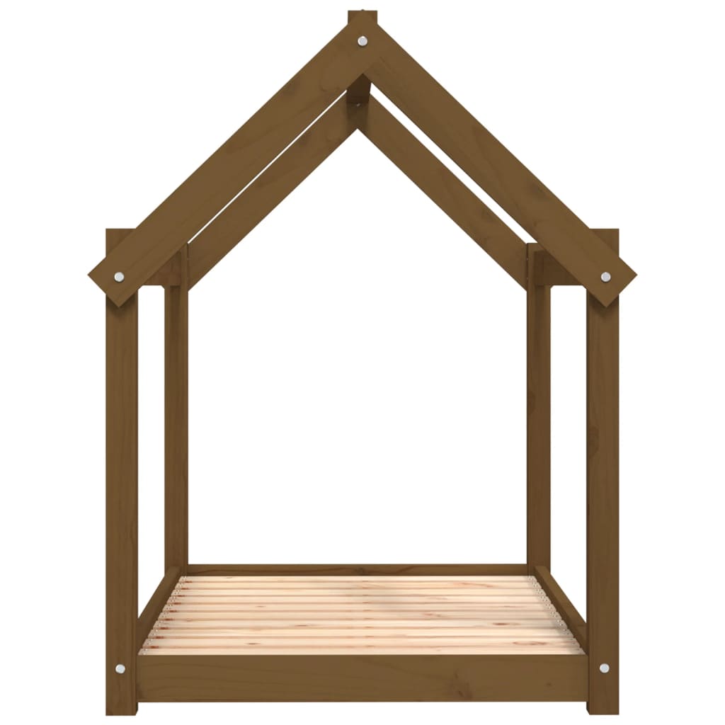 Dog Bed | Honey Brown | Solid Pine Wood | Medium | Simple | Dog Bed