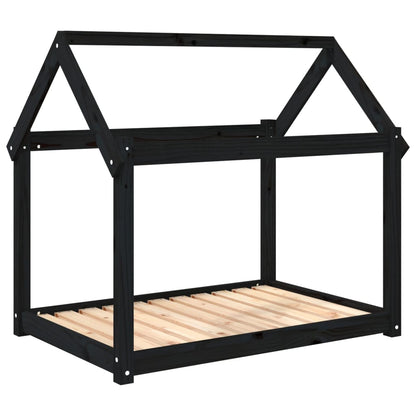 Dog Bed | Black | Solid Pine Wood | Medium | Durable | Dog Bed