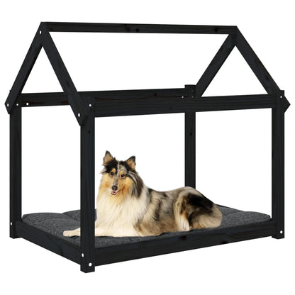 Dog Bed | Black | Solid Pine Wood | Medium | Durable | Dog Bed