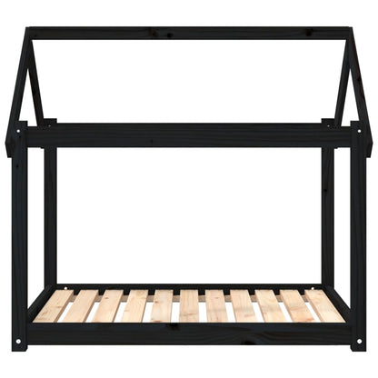 Dog Bed | Black | Solid Pine Wood | Medium | Durable | Dog Bed