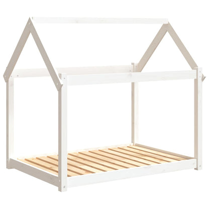 Dog Bed | White | Solid pinewood | Large | Tough | Dog Bed | Rectangular