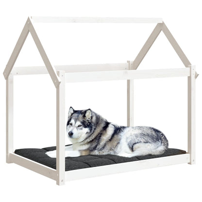 Dog Bed | White | Solid pinewood | Large | Tough | Dog Bed | Rectangular