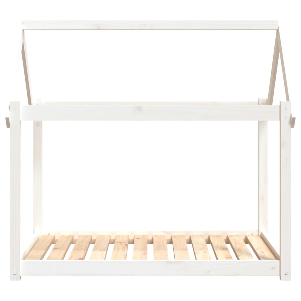 Dog Bed | White | Solid pinewood | Large | Tough | Dog Bed | Rectangular