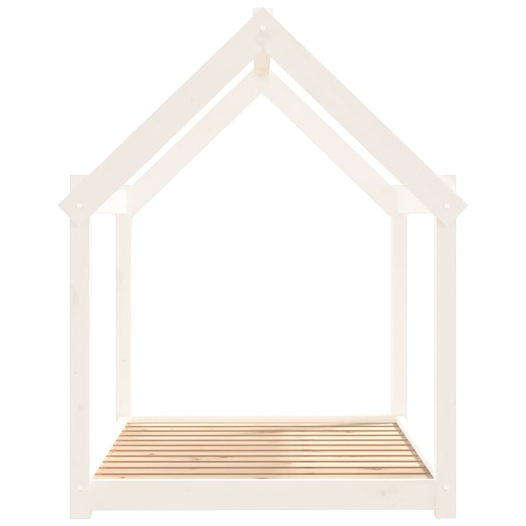 Dog Bed | White | Solid pinewood | Large | Tough | Dog Bed | Rectangular