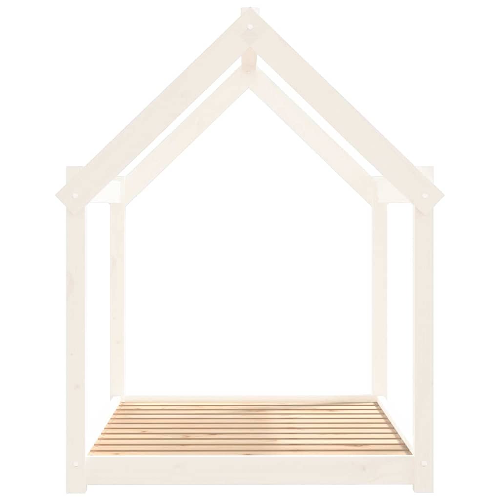 Dog Bed White 111x80x100 cm Solid Wood Pine