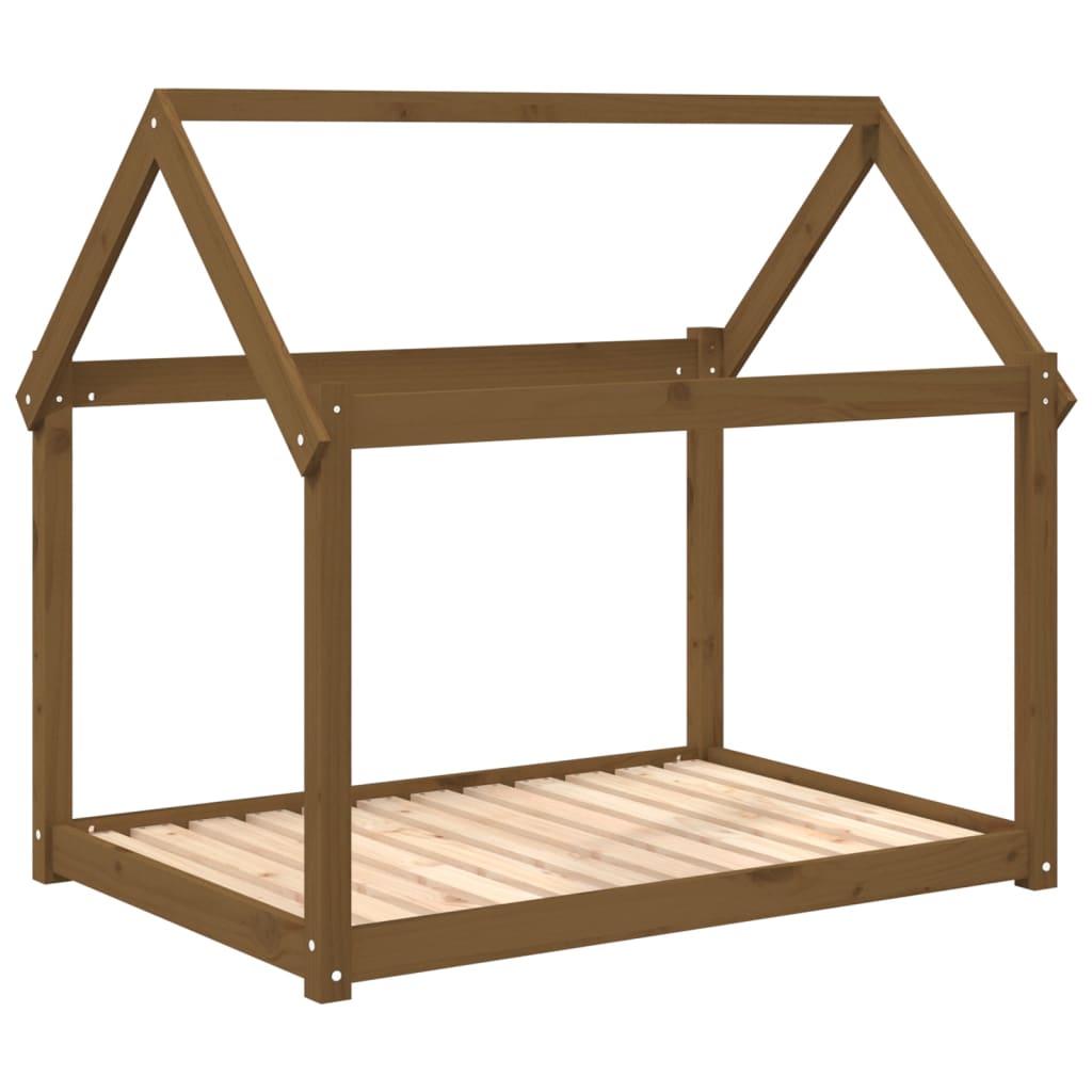 Dog Bed | Honey Brown | Solid Pine Wood | Medium | Durable | Dog Bed