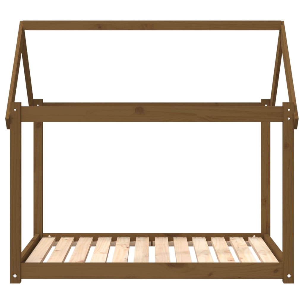 Dog Bed | Honey Brown | Solid Pine Wood | Medium | Durable | Dog Bed
