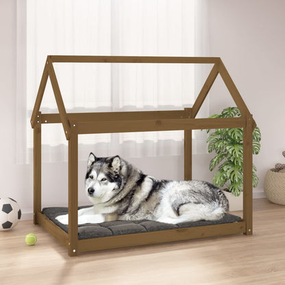 Dog Bed | Honey Brown | Solid Pine Wood | Medium | Durable | Dog Bed