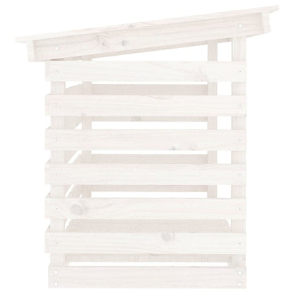 Firewood Rack White 108x73x79 cm Solid Wood Pine