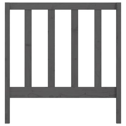 Bed Headboard Grey 95x4x100 cm Solid Wood Pine