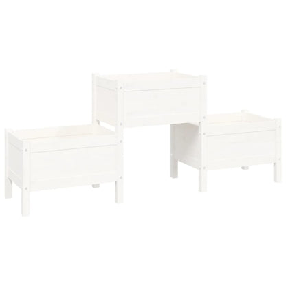 Planter White 178.5x44x75 cm Solid Wood Pine