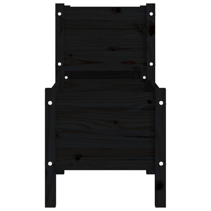Planter Black 178.5x44x75 cm Solid Wood Pine