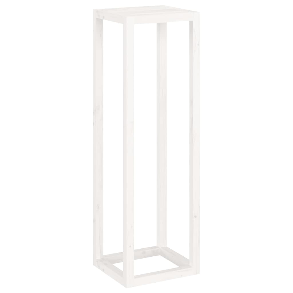 3 Piece Plant Stand Set White Solid Wood Pine