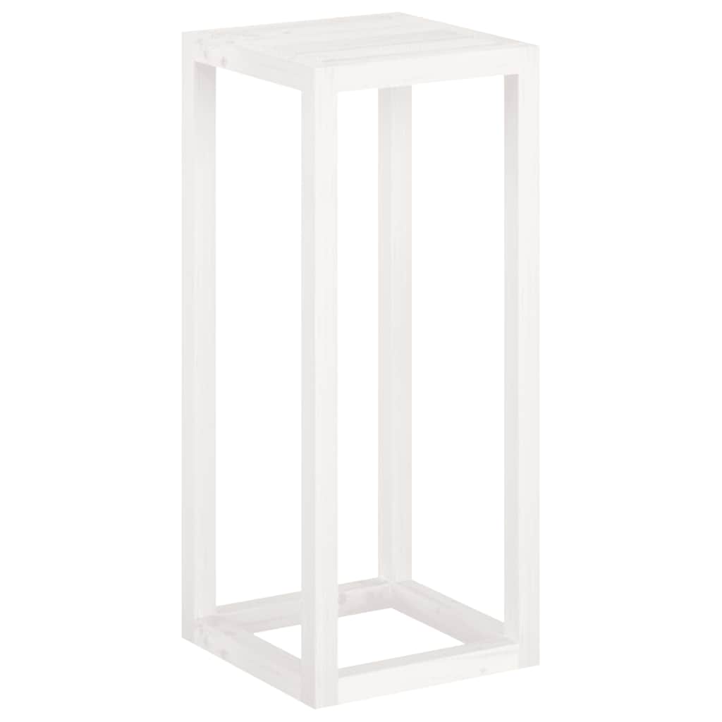 3 Piece Plant Stand Set White Solid Wood Pine