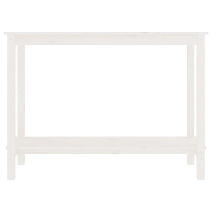 Console Table White 110x40x80 cm Solid Wood Pine